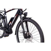 28 Zoll E-Bike Trkking City Herren CHRISSON E-ROUNDER mit 9 Gang Shimano ALIVIO BOSCH 400Wh schwarz-matt